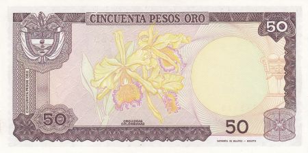 Colombie 50 Pesos 01-01-1986 - Camilo Torres - Fleurs