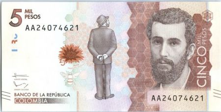 Colombie 5000 Pesos José Asuncion Silva - 2015 (2016)