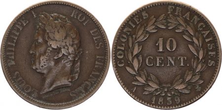 Colonies Françaises 10 Centimes Louis-Philippe I - 1839 A Paris