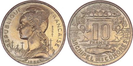 Comores 10 Francs - 1964 - Essai - Archipel des Comores