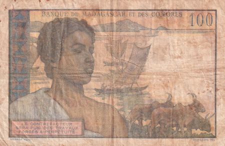 Comores 100 Francs Femmes - 1963 - Série Q.2946