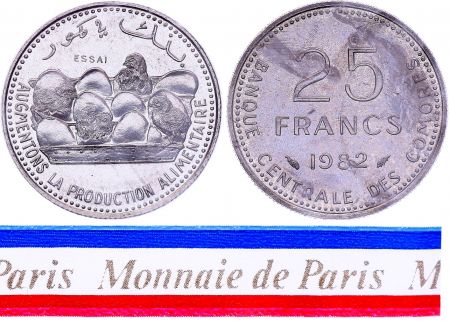 Comores 25 Francs - 1982 - Essai - Banque Centrale des Comores