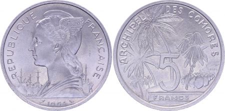 Comores 5 Francs - 1964 - Essai - Archipel des Comores