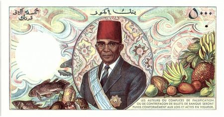 Comores 5000 Francs Couple - Pdt Djohr -1984