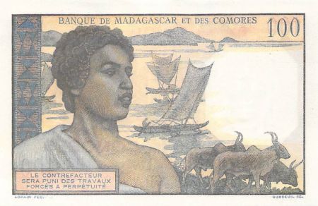 Comores COMORES - 100 FRANCS 1960 / 1963