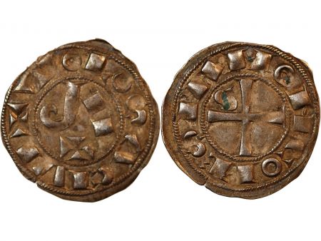 COMTÉ DE TOULOUSE  DENIER ARGENT XII-XIIIe siècle
