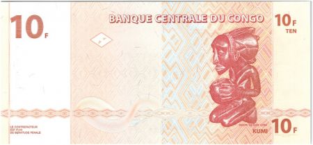Congo (RDC) 10 Francs 2003 - Appui Tête de Chef Luba - G et D Munich