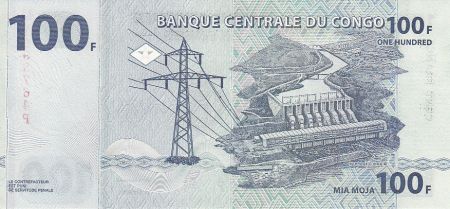 Congo (RDC) 100 Francs - Eléphant - Barrage - HdMZ - 2000