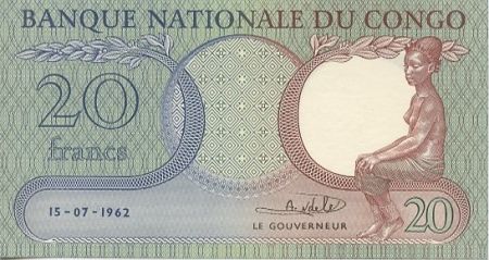 Congo (RDC) 20 Francs Femme assise - Arbre