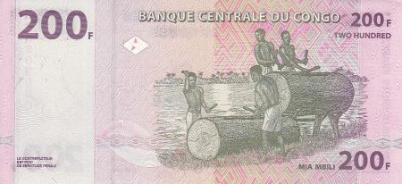 Congo (RDC) 200 Francs - Fermiers - Troncs - HDM - 2000