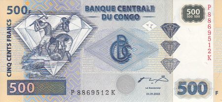 Congo (RDC) 500 Francs - Mineurs - Diamants - HDM - 2002