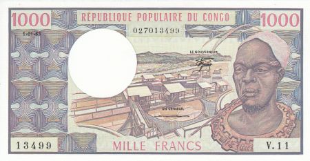 Congo (République du) 1000 Francs Makoko 1er - Pointe Noire - 1983