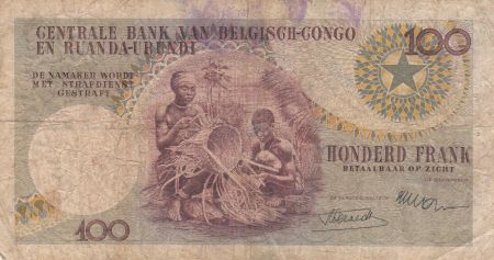 Congo Belge 100 Francs Leopold II - 01-08-56 - Série P