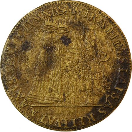 CONSEIL DU ROI  Charles IX  JETON laiton 1572