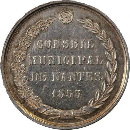 CONSEIL MUNICIPAL DE NANTES - JETON ARGENT 1855