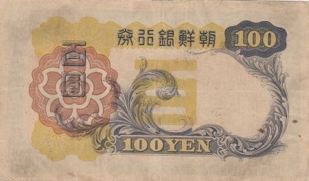 Corée 100 Yen Homme barbu - ND (1938) - Bloc 3