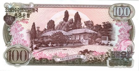 Corée du Nord 100 Won Kim Il Sung - Maison 1978