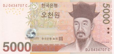 Corée du Sud 5000 Won Yi - Temple - 2006