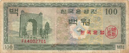 Corée du Sud COREE DU SUD - 100 WON 1962 - TB+