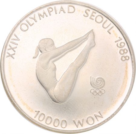 Corée du Sud Jeux Olympiques de Séoul - Plongeon - 10 000 Won 1987 Argent