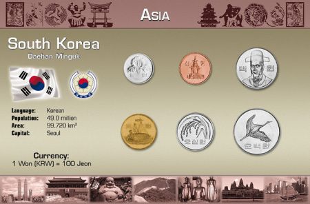 Corée du Sud Monnaies du Monde - Corée du Sud