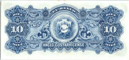 Costa Rica 10 Colones B. Carillo - Armoiries - 1903 Spécimen