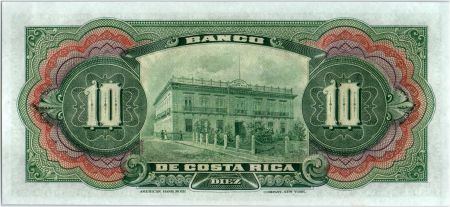 Costa Rica 10 Colones Train - Banque - 1908