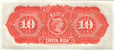 Costa Rica 10 Pesos Chutes du Niagara - Portrait  - 1899