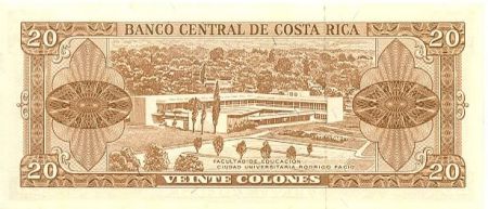 Costa Rica 20 Colones Clodomiro Picado - Faculté
