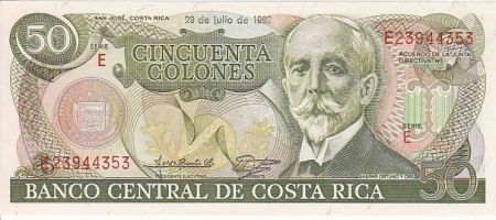 Costa Rica 50 Colones G. Ortuno y Ors