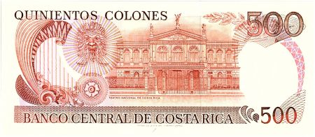 Costa Rica 500 Colones, Manuel Maria Gutierrez- 1989
