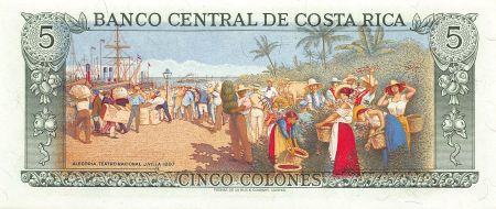 Costa Rica COSTA RICA  RAFAEL YGLESIAS CASTRO - 5 COLONES 1989 - NEUF