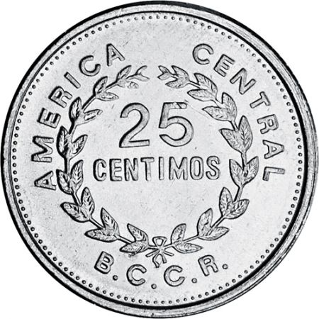 Costa Rica Lot 6 pièces 5 Centimos à 2 Colones COSTA RICA 1953 à 1990