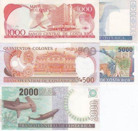 Costa Rica SET.1 5 Billets, Série 5 billets - 50 ans de la BCCR