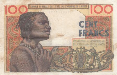 Côte d\'Ivoire 100 Francs masque 1961 - Côte d\'ivoire - Série K.128
