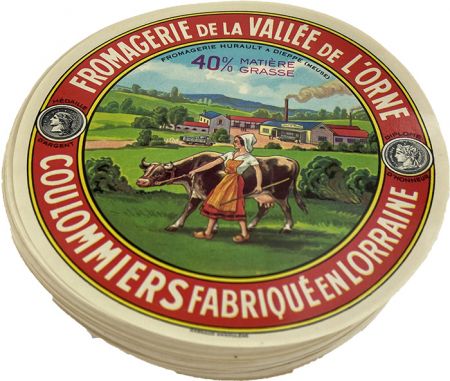 Coulommiers fabriqué en Lorraine - Etiquette Coulommiers - Tyrosémiophilie