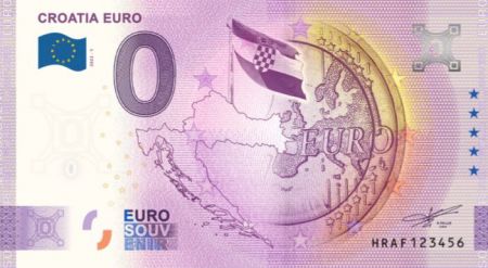 Croatie 0 Euro Souvenir 2022 - L\'Euro en Croatie