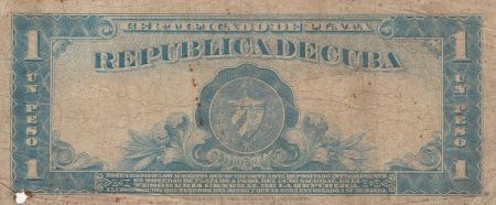 Cuba 1 Peso 1949 - Jose Martí - Armoiries