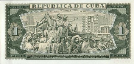 Cuba 1 Peso 1972 - J. Marti - F. Castro - Spécimen