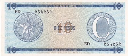 Cuba 10 Pesos - Armoiries - 1985 - Série ED - P.FX22
