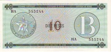 Cuba 10 Pesos 1985 - Série B - Los Angeles de Jagua