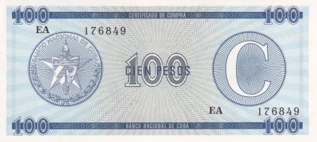 Cuba 100 Pesos - Armoiries - 1985 - Série EA - P.FX25