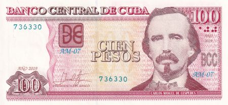 Cuba 100 Pesos - Carlos Manuel de Cespedes - 2019 - Neuf - P.129