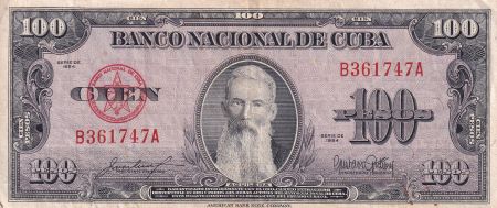 Cuba 100 Pesos - F. Aguilera -  Armoiries - 1958 - TTB - P.82b