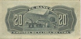 Cuba 20 Centavos 1897 - Récolte du sucre de canne