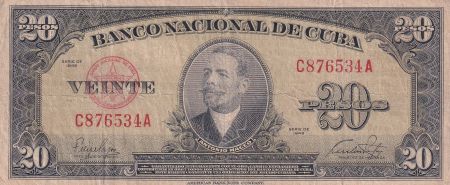 Cuba 20 Pesos - Antonio Maceo - 1949 - P.80a