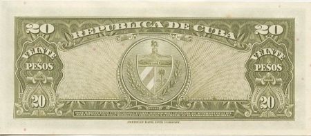 Cuba 20 Pesos 1960 - Antonio Maceo - Sign. Che Guevara