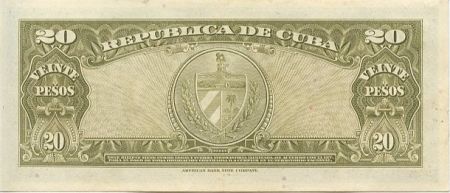Cuba 20 Pesos Antonio Maceo - 1960 Sign. Che Guevara