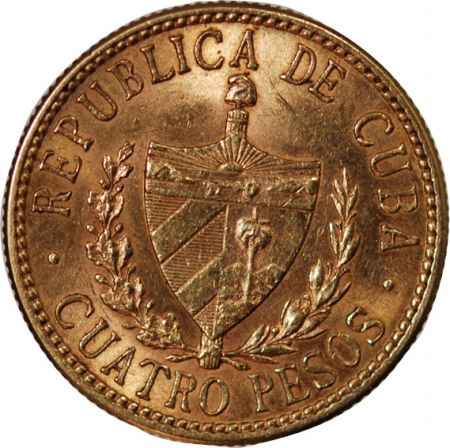 Cuba 4 Pesos Or 1916 Cuba - José Corti