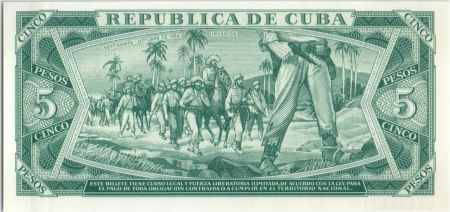 Cuba 5 Pesos 1972 - Antonio Maceo - Invasion de 1958 - Spécimen